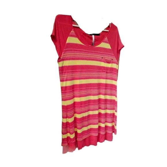 Kensie Heather Dragon Fruit Midi T-Shirt Dress - Picture 3 of 5